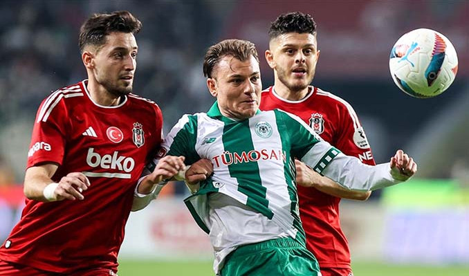 Konyaspor 9 kişiyle Beşiktaş'ı devirdi