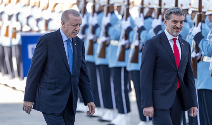 Gürcistan liderine Beştepe'de karşılama
