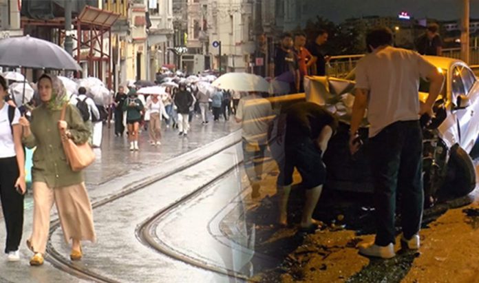 İstanbul'da beklenen yağış trafiği felç etti